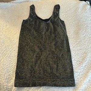 Like new- Tank top size S/M Stretch, form fitting metallic sparkle